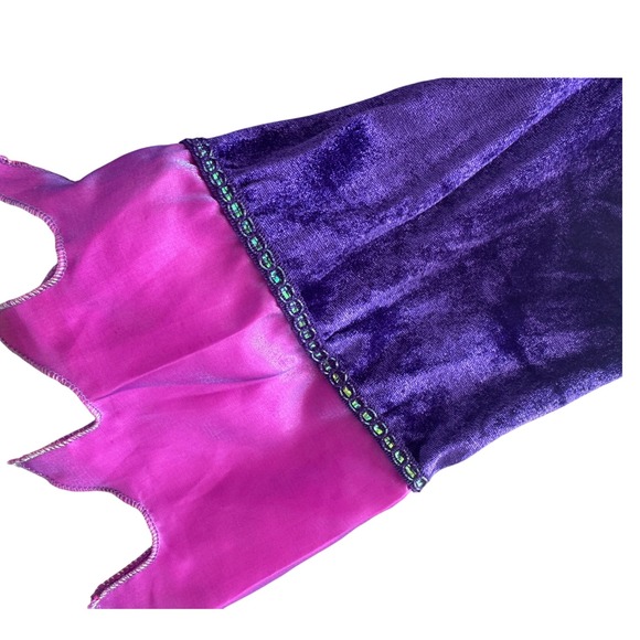 Maleficent Costume Dress & Headpiece Girls Kids Halloween‎ Cosplay - Picture 9 of 12